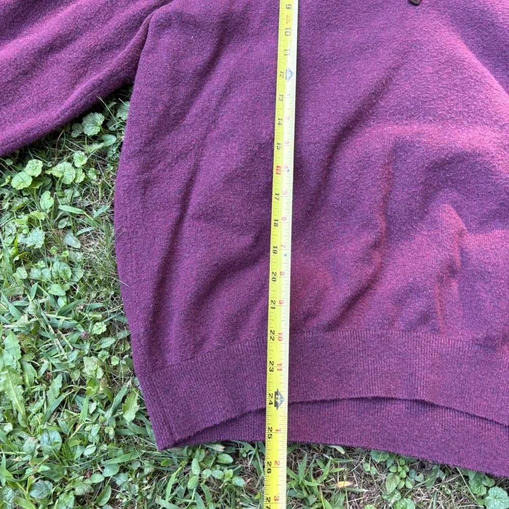 Faherty Quarter Zip Pullover Mens XL Burgundy Sweater Coastal Casual‎